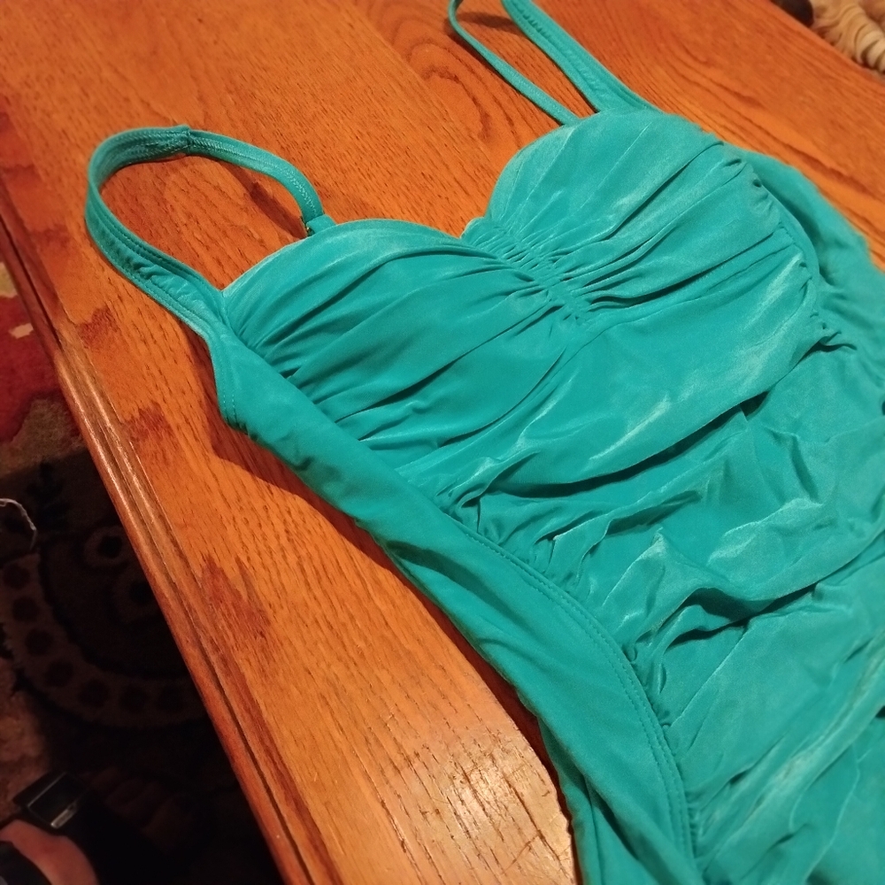 La Blanca Teal Green One Piece  Swimsuit NWOT Size 8